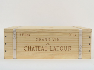 Vente aux enchères 3 BOUTEILLES CHÂTEAU LATOUR 1er GCC PAUILLAC - 2013 - CBO - CAISSE CER