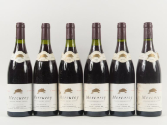 Vente aux enchères 6 BOUTEILLES MERCUREY LOUIS LESANGLIER - 1995