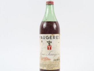 Vente aux enchères 1 VIEILLE BOUTEILLE FINE FAUGÈRES NOËL SALLES - CAPS ETAIN