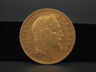 Vente aux enchères Pièce de 50 Francs or, 1864 A  FRAIS ACHETEUR : 10 % HT   