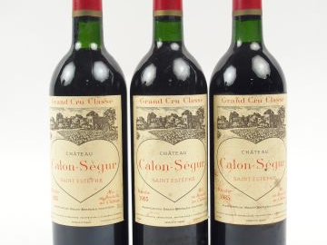 3 BOUTEILLES CHÂTEAU CALON SEGUR GCC ST ESTEPHE - 1985