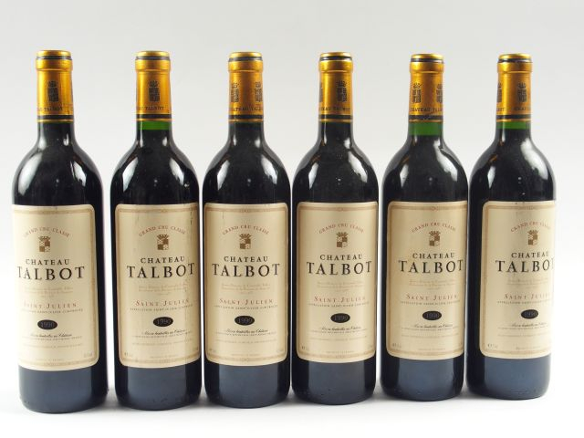 6 BOUTEILLES CHATEAU TALBOT GCC SAINT JULIEN - 1990