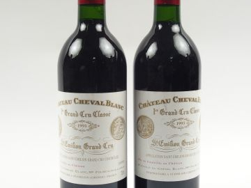2 BOUTEILLES CHATEAU CHEVAL BLANC 1ER GCC SAINT EMILION - 1993