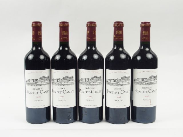 5 BOUTEILLES CHATEAU PONTET CANET GCC PAUILLAC - 2006