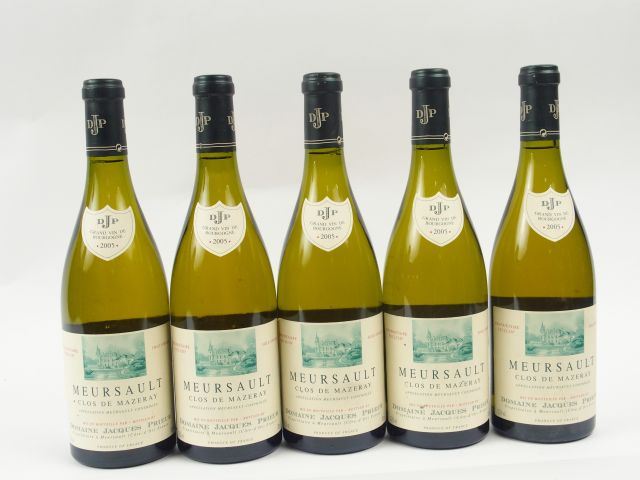 5 BOUTEILLES MEURSAULT BLANC MONOPOLE CLOS DE MAZERAY PRIEUR - 2005