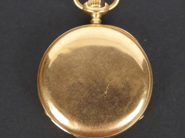 Montre de gousset en or jaune, échappement à ancre, levées visibles, 2