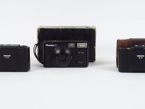 Trois appareils : Minox 35  ML  Color  Minotar 2,8/35                 