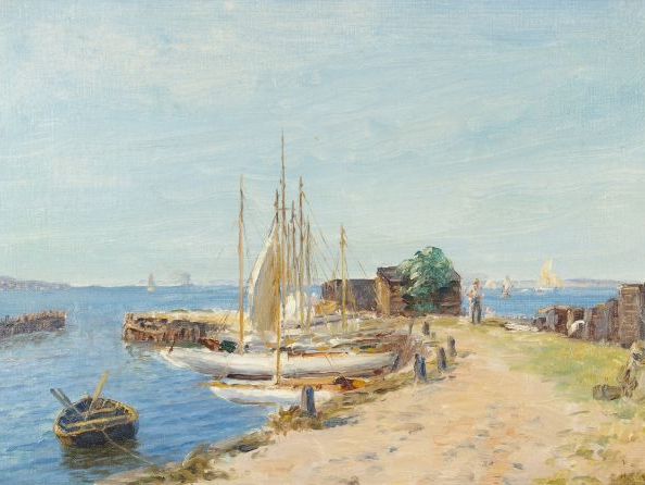 LUBBERS 'Bateaux à voile'. Huile sur toile, signée en bas à gauche. 27