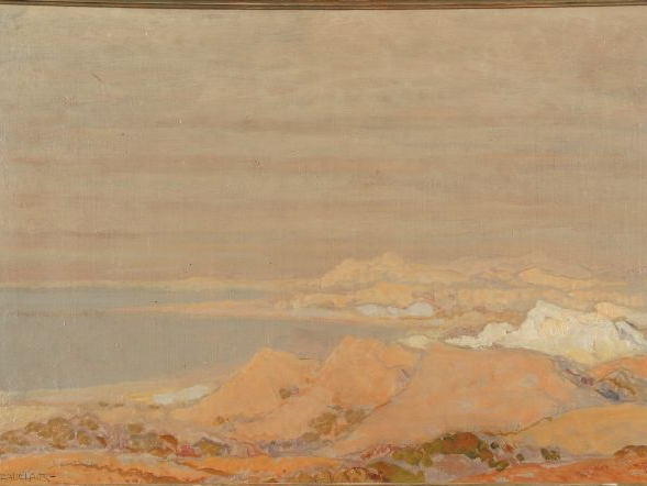 R. BEAUCLAIR 'Paysage maritime'. Huile sur toile, signée en bas à gauc