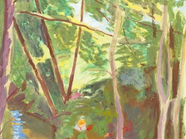 Mario CAVAGLIERI 'La pêche'. Gouache sur papier signée en bas à droite