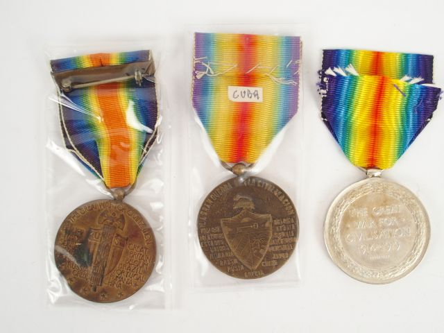 Lot de médailles interalliées comprenant: une rare cubaine, une U.S. u