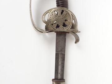 Sabre prussien de cavalerie à lame droite et plate, monture en maillec