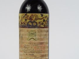 1 BOUTEILLE CHÂTEAU MOUTON ROTHSCHILD 1er GCC PAUILLAC - 1968 - LB/ETL