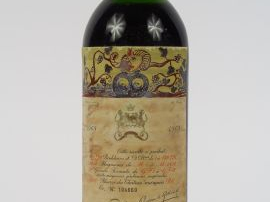 1 BOUTEILLE CHÂTEAU MOUTON ROTHSCHILD 1er GCC PAUILLAC - 1968 - MEP+/E