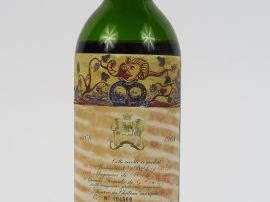 1 BOUTEILLE CHÂTEAU MOUTON ROTHSCHILD 1er GCC PAUILLAC - 1968 - BEP-VI