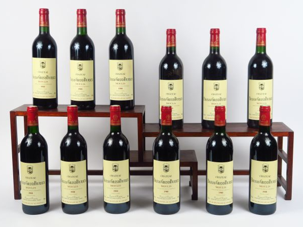 12 BOUTEILLES CHÂTEAU BRANAS GRAND POUJEAUX MOULIS - 1988 - CBO - 7 BG