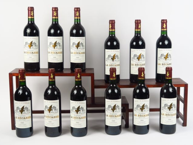 12 BOUTEILLES CHÂTEAU LA BECASSE PAUILLAC - 1989 - CBO