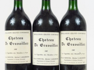 Vente aux enchères 3 MAGNUMS CHÂTEAU DE GRAVAILLAS GRAVES - 1989