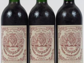 3 BOUTEILLES CHÂTEAU BARON PICHON LONGUEVILLE GCC PAUILLAC - 1991