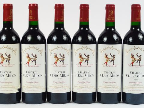 6 BOUTEILLES CHÂTEAU CLERC MILON GCC PAUILLAC - 1992 - CBO - 1 ELA