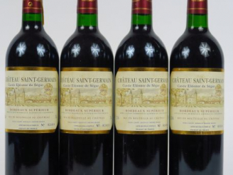 Vente aux enchères 4 BOUTEILLES CHÂTEAU ST GERMAIN 'CUVEE ELEONOR DE SEGUR' BORDEAUX SUPE