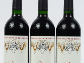 Vente aux enchères 3 BOUTEILLES LA BELIERE BARON PHILIPPE DE ROTHSCHILD BORDEAUX - 2000