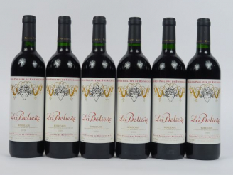 Vente aux enchères 6 BOUTEILLES  LA BELIERE BARON PHILIPPE DE ROTHSCHILD BORDEAUX - 2000