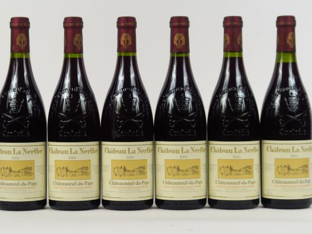 4 BOUTEILLES CHÂTEAU LA NERTHE ROUGE CHATEAUNEUF DU PAPE - 2000
