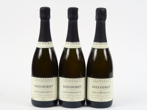 3 BOUTEILLES CHAMPAGNE EGLY OURIET BLANC DE NOIRS GC (Passage en cave 
