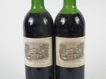 2 BOUTEILLES - CHÂTEAU LAFITE ROTHSCHILD 1ER GCC PAUILLAC - 1970 - MEP