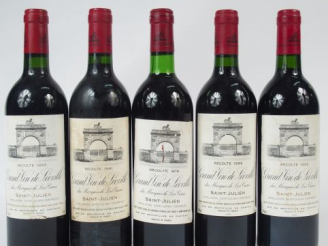 Vente aux enchères 5 BOUTEILLES CHATEAU LEOVILLE LAS CASES GCC ST JULIEN - 1/1979 - BG / 