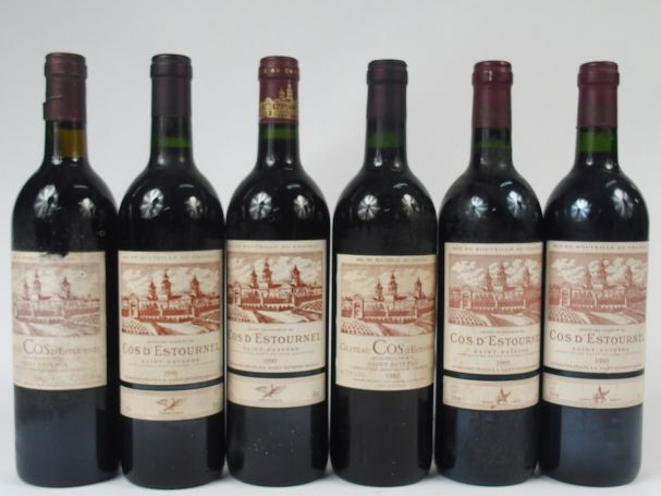 6 BOUTEILLES CHATEAU COS D'ESTOURNEL - 1/1982 - EA 1/1986 2/1990 2/199