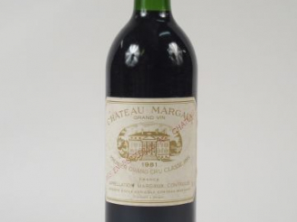 Vente aux enchères 1 BOUTEILLE CHATEAU MARGAUX 1ER GCC - 1981