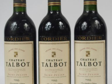 3 BOUTEILLES CHATEAU TALBOT GCC ST JULIEN - 1985