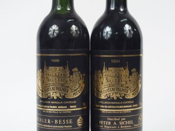 2 BOUTEILLES CHATEAU PALMER GCC MARGAUX - 1/1986 1/1994