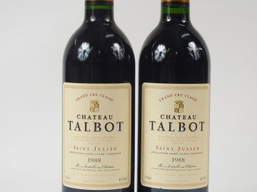 2 BOUTEILLES CHÂTEAU TALBOT GCC ST JULIEN - 1988
