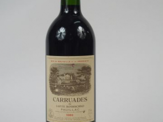 Vente aux enchères 1 BOUTEILLE CHATEAU CARRUADES DE LAFITE SECOND VIN DU CHATEAU LAFITE R