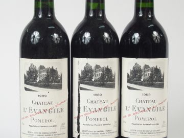 3 BOUTEILLES CHATEAU L'EVANGILE POMEROL - 1989 - 1 ED