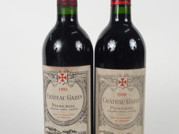 2 BOUTEILLES CHATEAU GAZIN POMEROL - 1/1990 1/1993