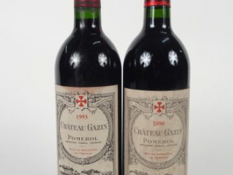 Vente aux enchères 2 BOUTEILLES CHATEAU GAZIN POMEROL - 1/1990 1/1993