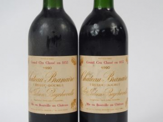 Vente aux enchères 2 BOUTEILLES CHATEAU BRANAIRE GCC ST JULIEN - 1990