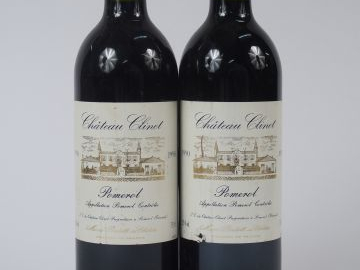 2 BOUTEILLES CHATEAU CLINET POMEROL - 1990 - 1 ETLD