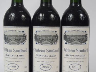 3 BOUTEILLES CHATEAU SOUTARD GCC ST EMILION - 1990