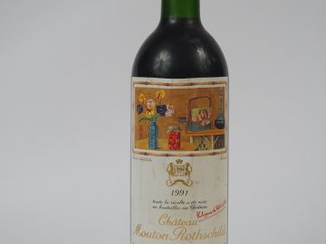 1 BOUTEILLE CHATEAU MOUTON ROTHSCHILD 1ER GCC PAUILLAC - 1991 - BG+