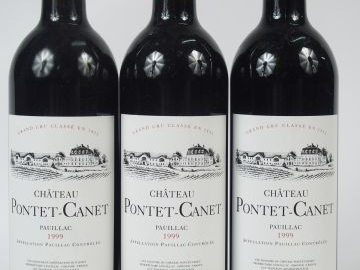 3 BOUTEILLES CHATEAU PONTET CANET GCC PAUILLAC - 1999