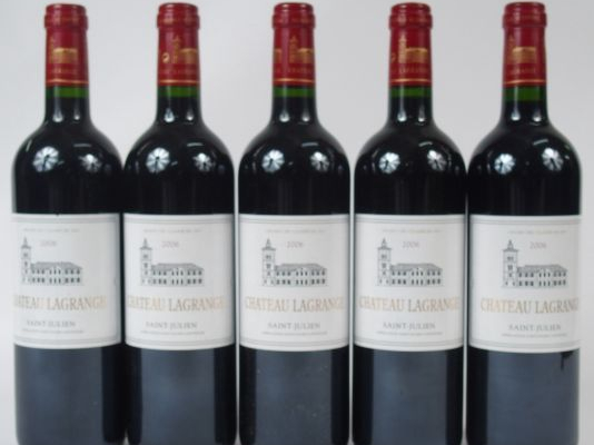 5 BOUTEILLES CHATEAU LAGRANGE GCC ST JULIEN - 2006