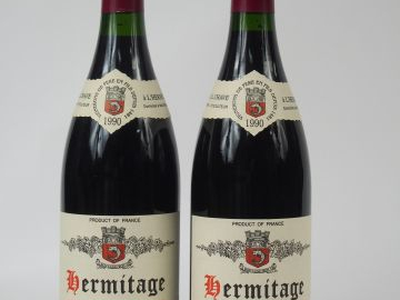 2 BOUTEILLES HERMITAGE CHAVE ROUGE -1990 - NOTE PARKER 99/100