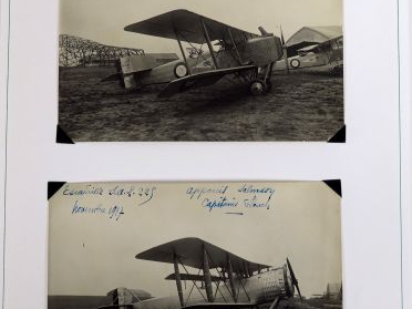 Ensemble de 20 photographies d'appareils au sol, en vol ou accidentés.