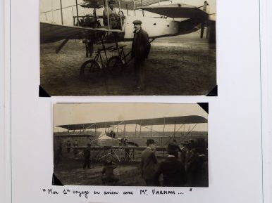 Ensemble de 17 photographies 'Portraits de pilotes' et 'Avions' dont F