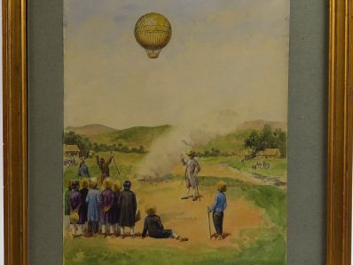 Lucien ROUSSELOT. Aquarelle, signée en bas à droite. '1er février 1791